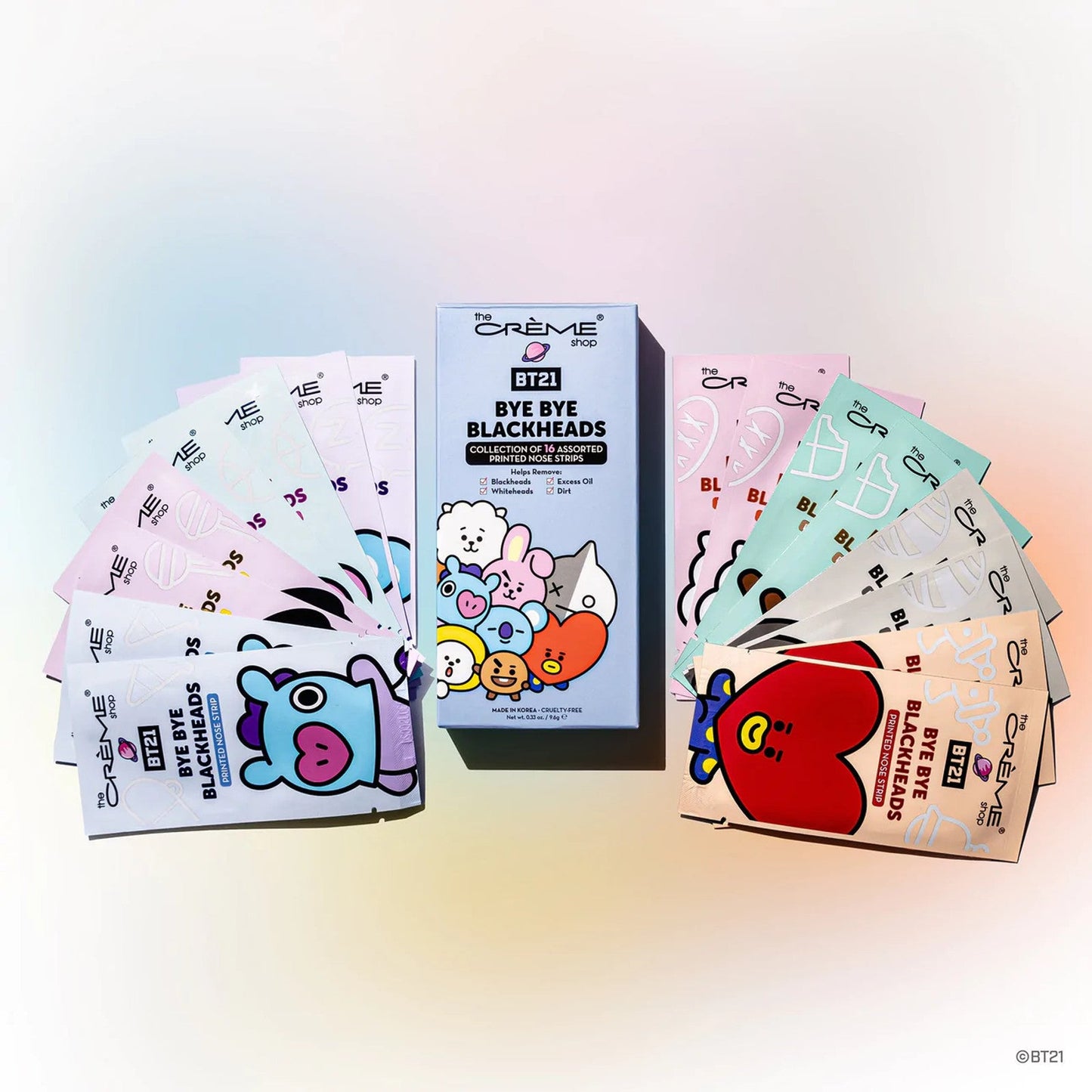 The Creme Shop BT21 Bye bye Blackheads Pore Strips