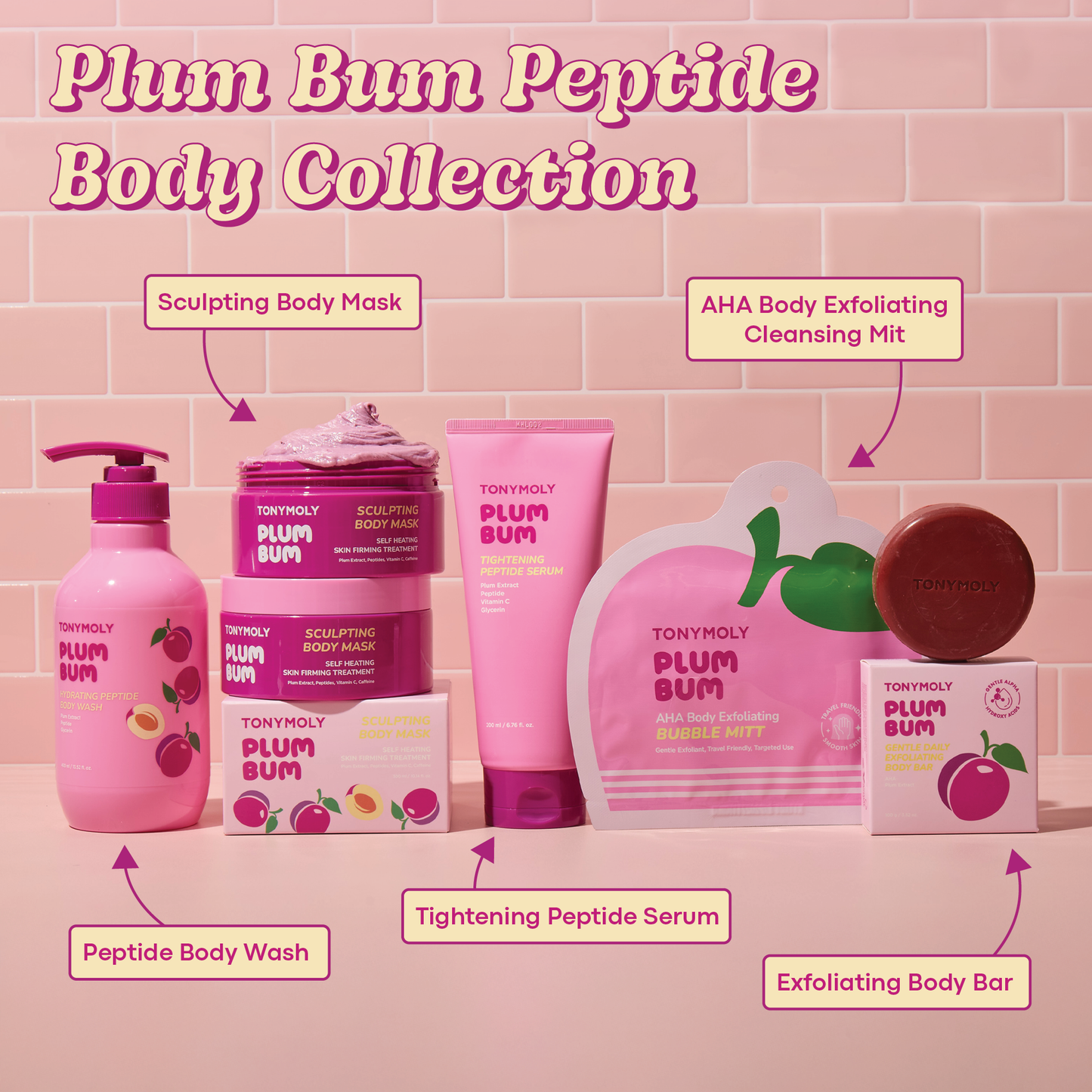 TONYMOLY Plum Bum Hydrating Peptide Body Wash