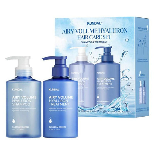 Airy Volume Hyaluron Hair Care Set - Shampoo + Treatment 300ml (Blossom Breeze)